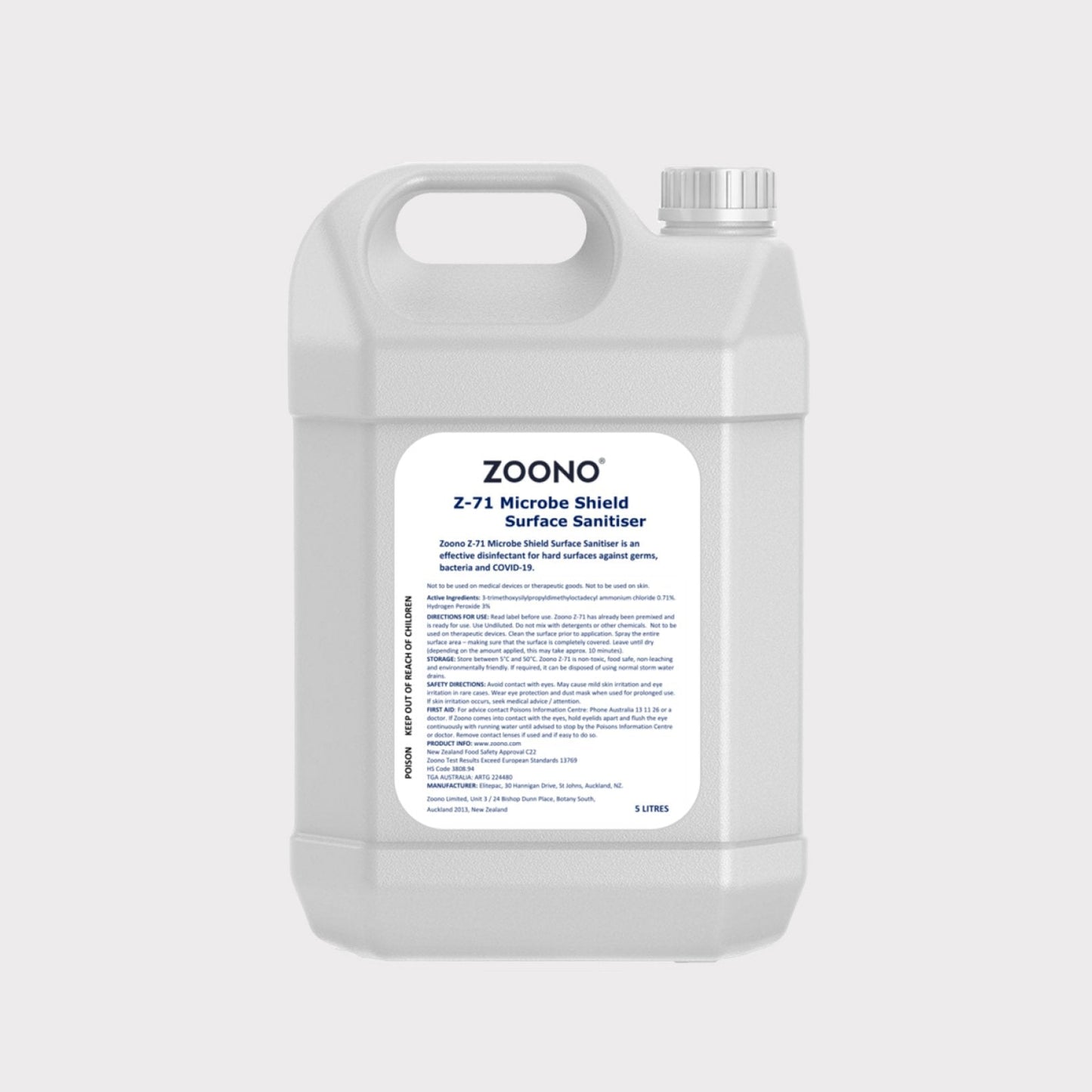 Microbe Shield Surface Sanitiser Bulk 5L (Z71) - Refill